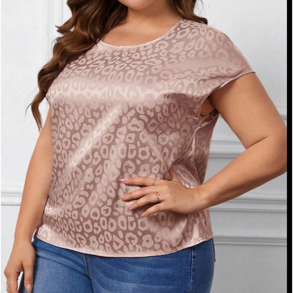 Luxe Plus Size Satin Work Office Top Blouse Shirt - Picture 16 of 16